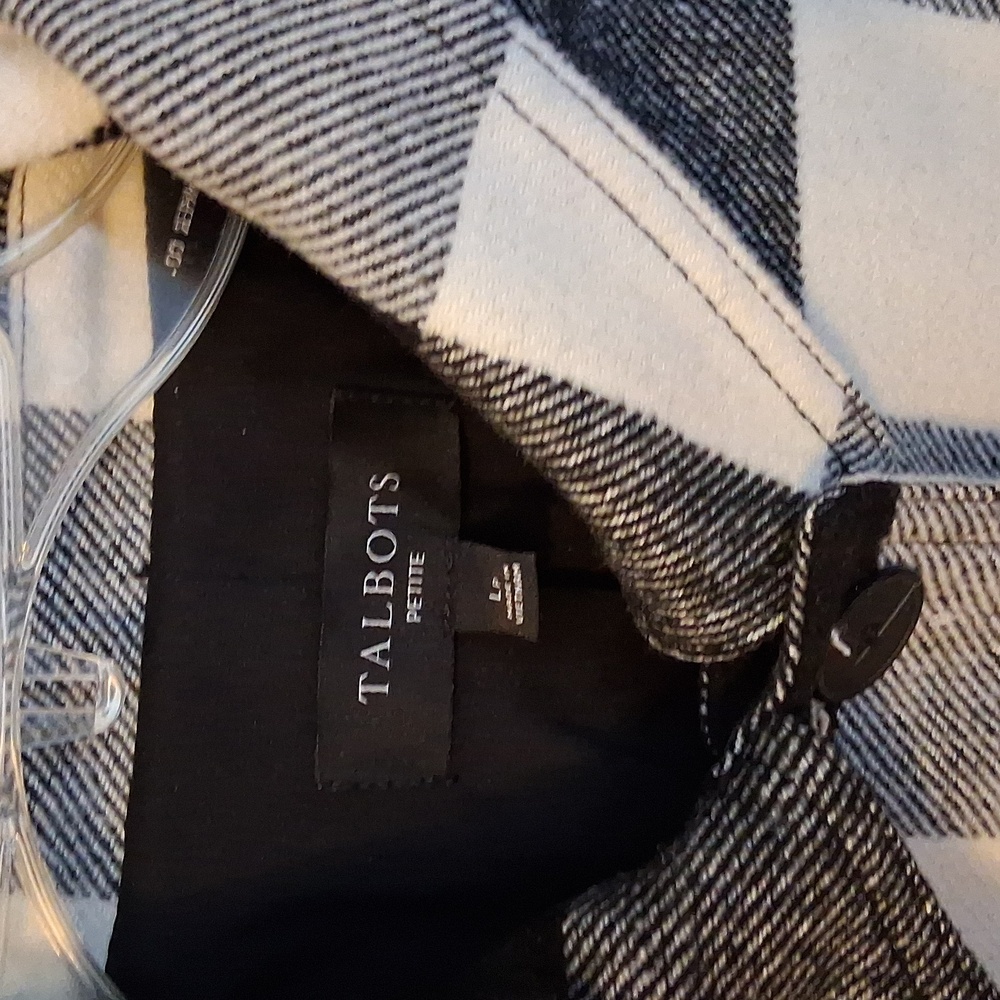 Talbots Black And White Jacket NWOT - Picture 3 of 9